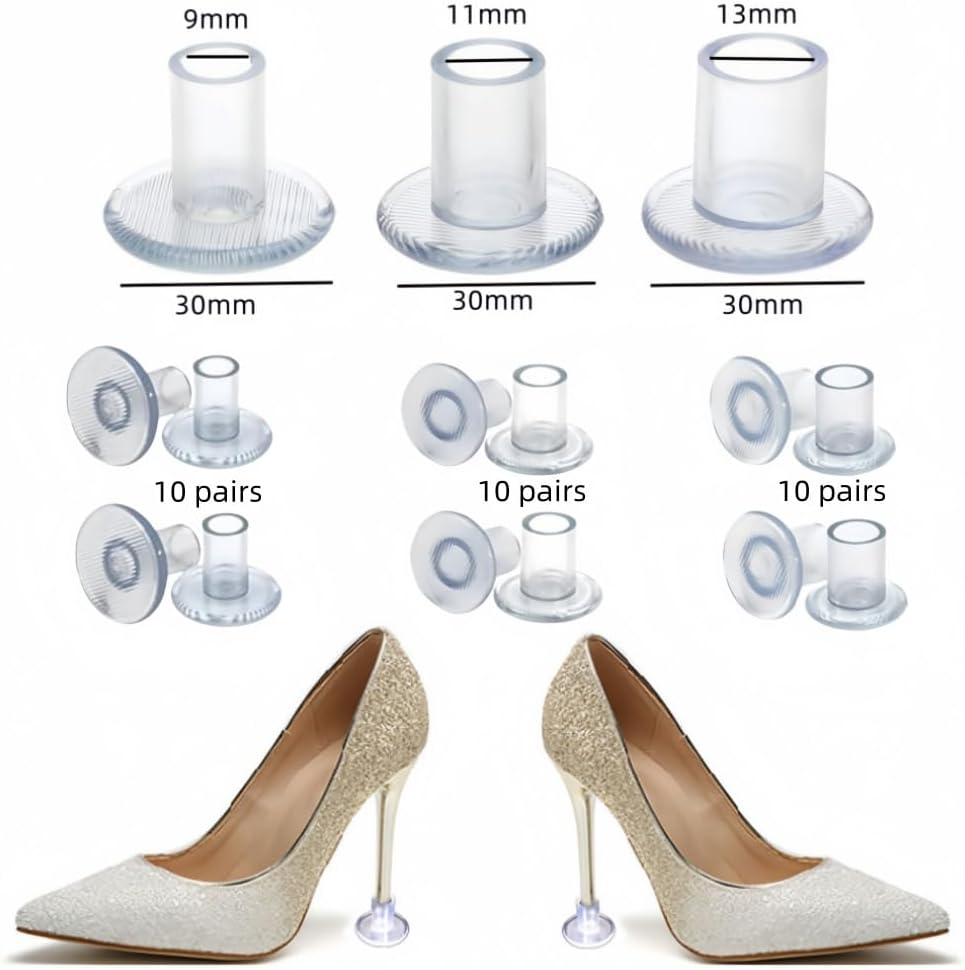 30 Pairs Heel Protector, Heel Pads,High Heel Protectors,High Heel Protector for Grass, for Women, Brides, and Partygoers (Small/Middle/Large) image number 1