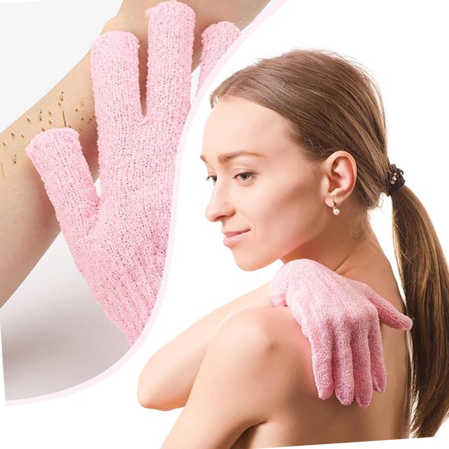 WEZCHUGHAOL 12 Pairs Exfoliating Gloves for Shower & Spa - Body Scrubber Loofah Gloves, Dead Skin Cell Remover for Full Body Hand Exfoliation, Massage and Gentle Cleansing image number 1