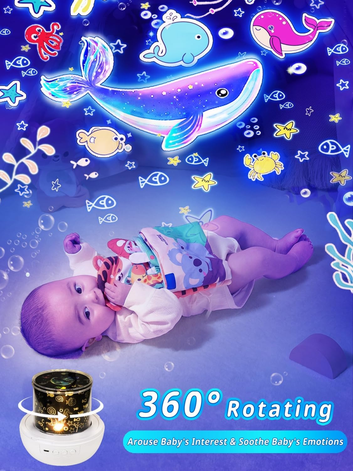 21 Set of Films Ceiling Projector Kids Light, Unicorn Star Night Light Projector, Light Projector for Kids Room, Girls Bedroom, 360&deg; Rotating, Birthday, Christmas, Gifts