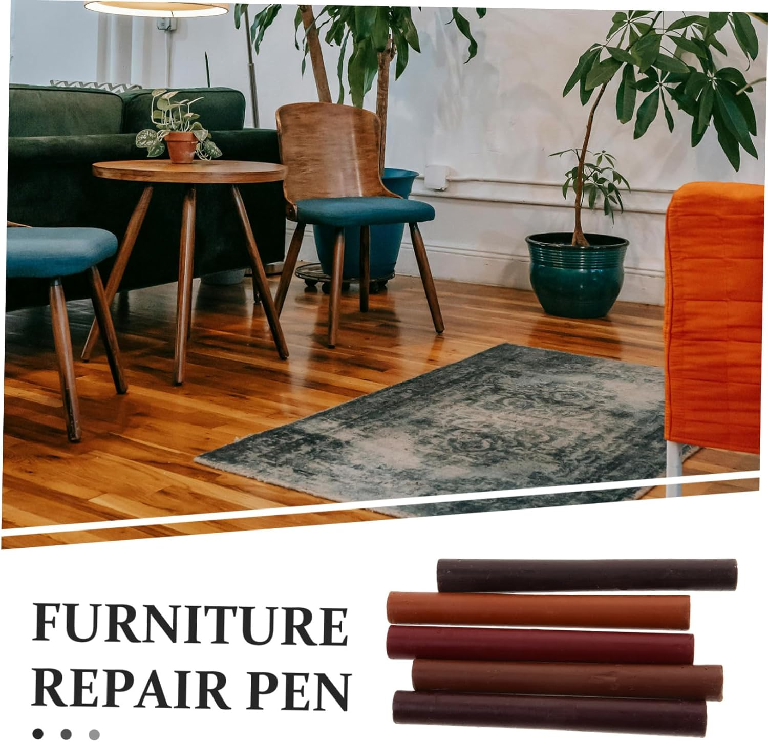 5Pcs Timber Floor Scratch Repair Stains Pen Markers for Furniture Touch Markers image number 2