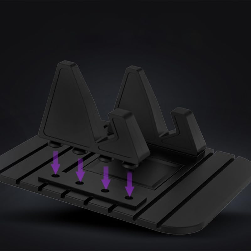 AIMALL Universal Car Dashboard Mat Desktop Holder Mount Cradle for GPS, Mobile Phones, Non-Slip Silicone Phone Stand for Car, Home, Office Use