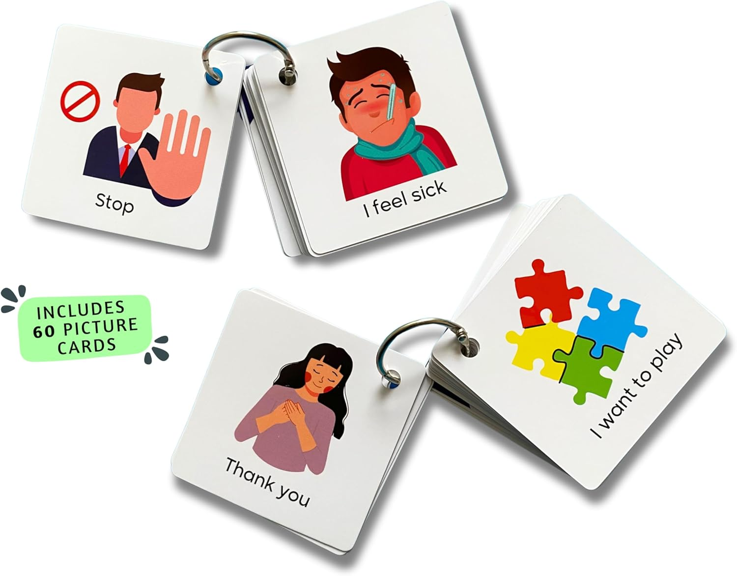 48 Communication Cards, Basic Communication, Special Needs, Autism, Toddler, Hospital Cards, Non Verbal Speech Therapy, Senior