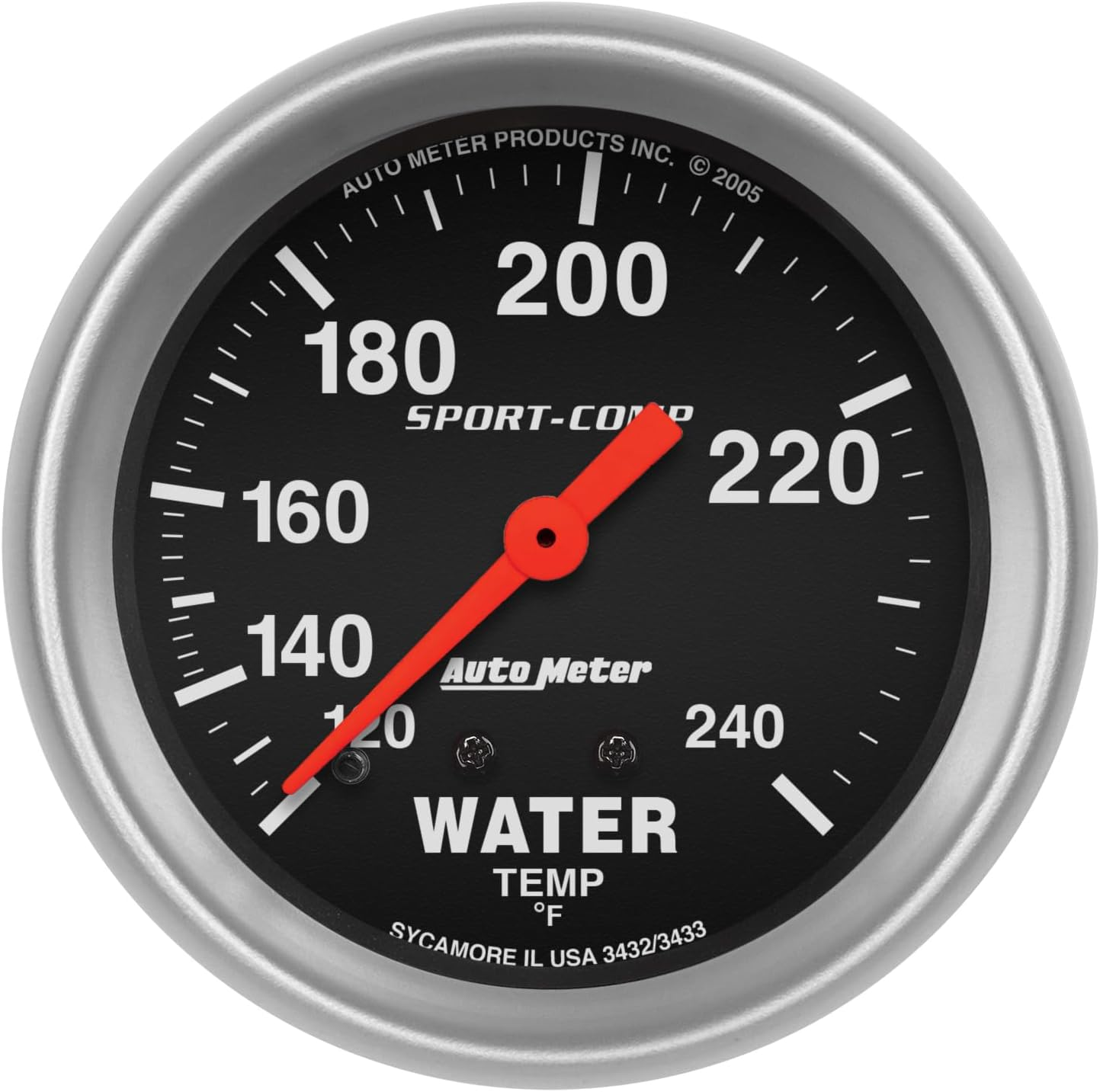 Auto Meter 3432 Sport-Comp Mechanical Water Temperature Gauge