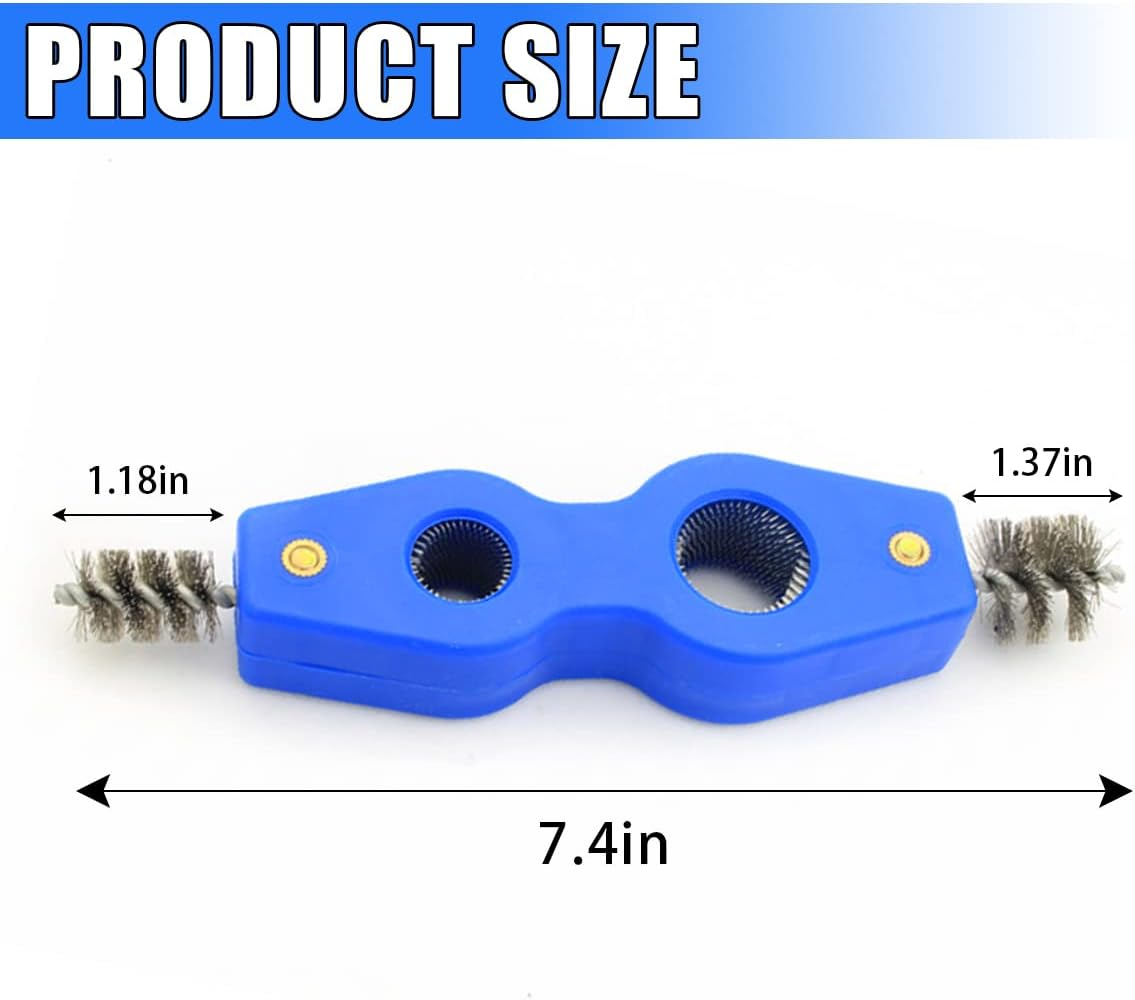 AICEL 2 Pieces Car Battery Terminal Cleaners, 4 in 1 Car Battery Cleaning Brush with Steel Wire, Anti-Corrosion Battery Terminals Machine Parts Cleaning Tools Universal for Automotive and Marine image number 5