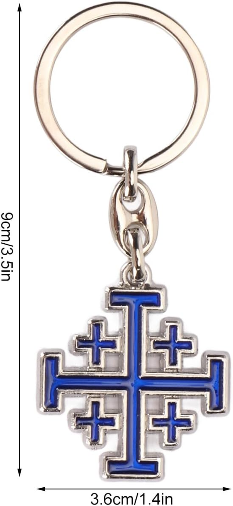 Cross Keychain Vivid Colors Strong Alloy Religious Keyring Stylish Fashionable Accessory for Backpack Bag Wallet Christian Gift image number 4