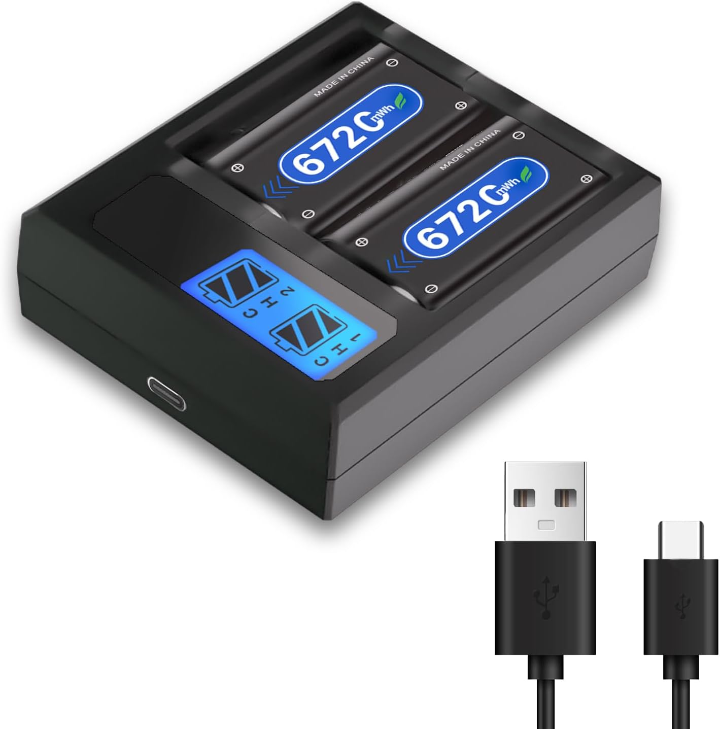 2X6720Mwh Rechargeable Battery Packs for Xbox One with Charger, 2025 New Upgrade 0 Cycle High Capacity Battery Replacement for Xbox Series X/Xbox Series S/Xbox One S/Xbox One X/Xbox One Elite image number 6