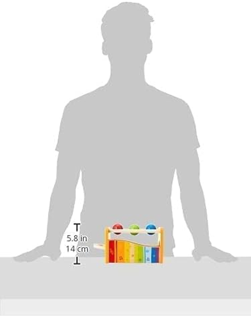 6Pc Hape Pound/Tap Bench Musical Keyboard/Xylophone Kids/Baby Wooden Toy 12M+ - Red image number 4