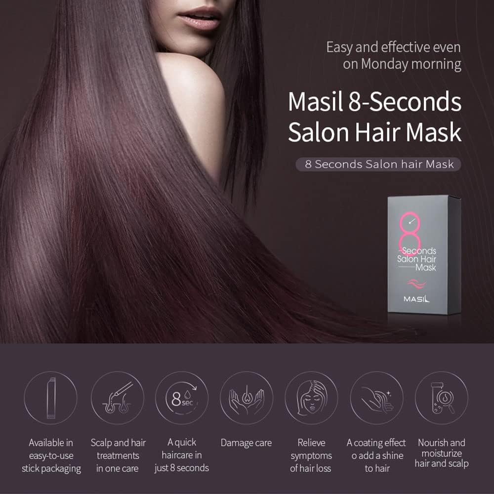 Masil 8 Seconds Salon Hair Mask Stick Pouch, 8 Ml (20 Pieces) image number 2
