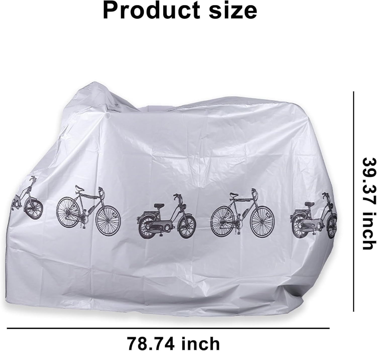 Waterproof Bicycle Cover, Indoor Outdoor Protection, Grey image number 6