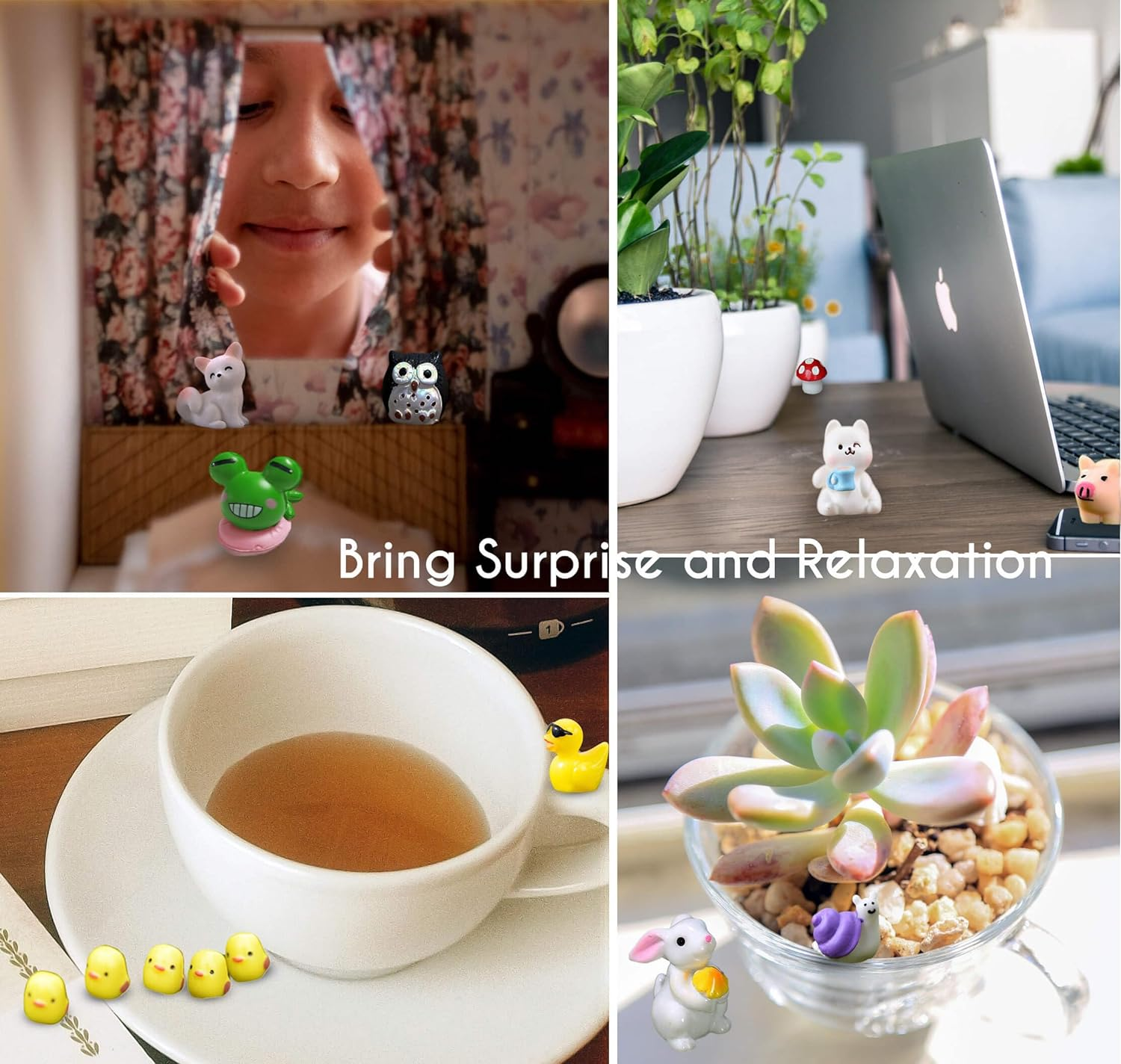 Mini Resin Animals Figures Set 100 Pieces for Miniature Garden Decor - Slime Charm for Craft - Tiny Resin Animal image number 6