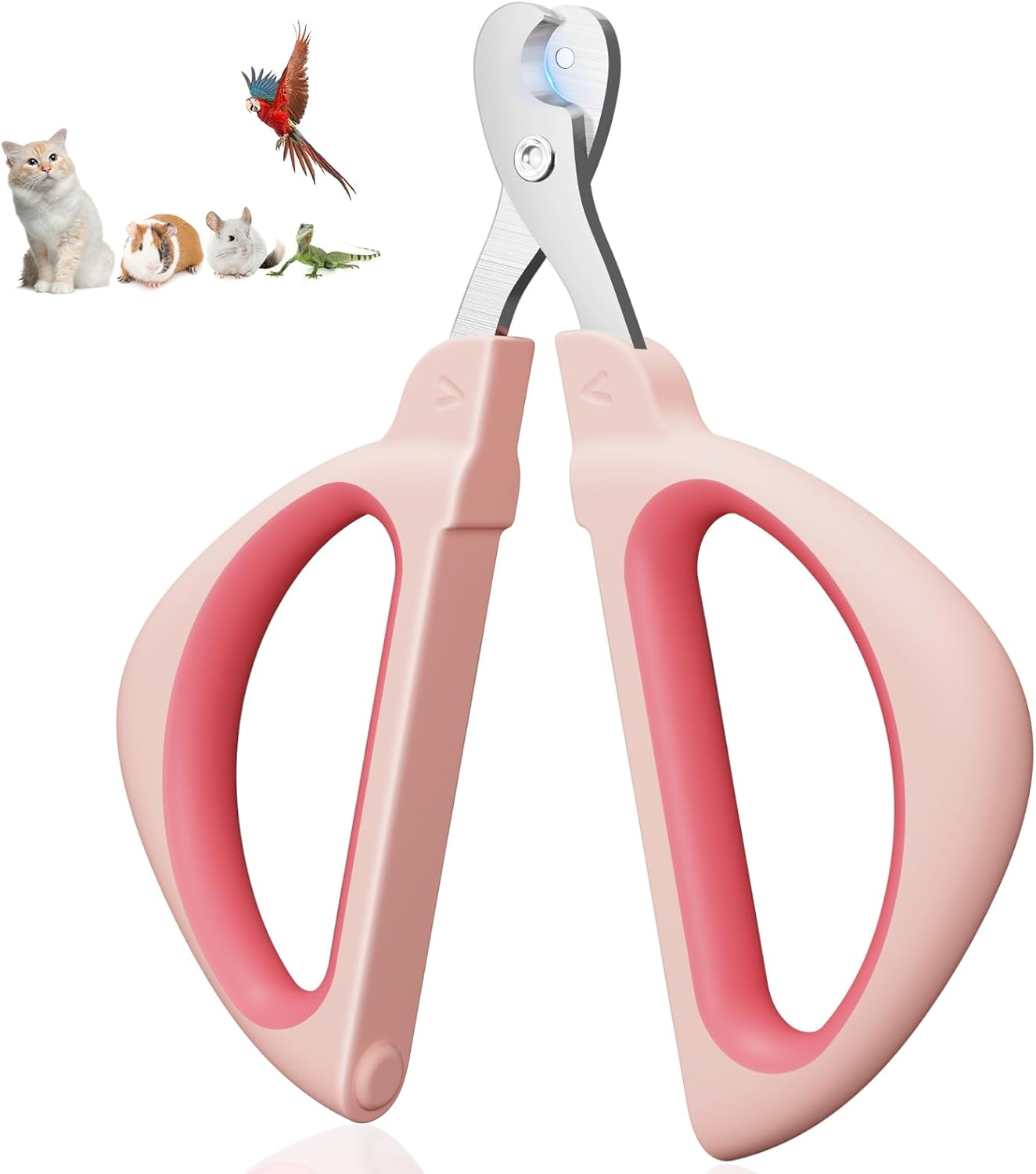 Euqvunn Cat Nail Clippers, Professional Cuts Nails Kittens with Safe Positioning Hole, Scissors Cats Nails Suitable for Kittens, Rabbits, Guinea Pigs, Puppies and Small Animals (Blue)