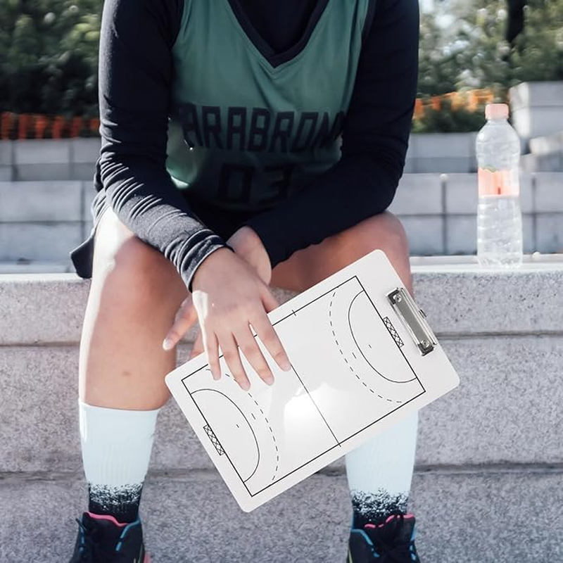 Double-Sided Dry Erase Coaches Clipboard, 1Pc Handball Coach Marker White Board,Dry Erase Clipboard Handball Board for Match Markers image number 4