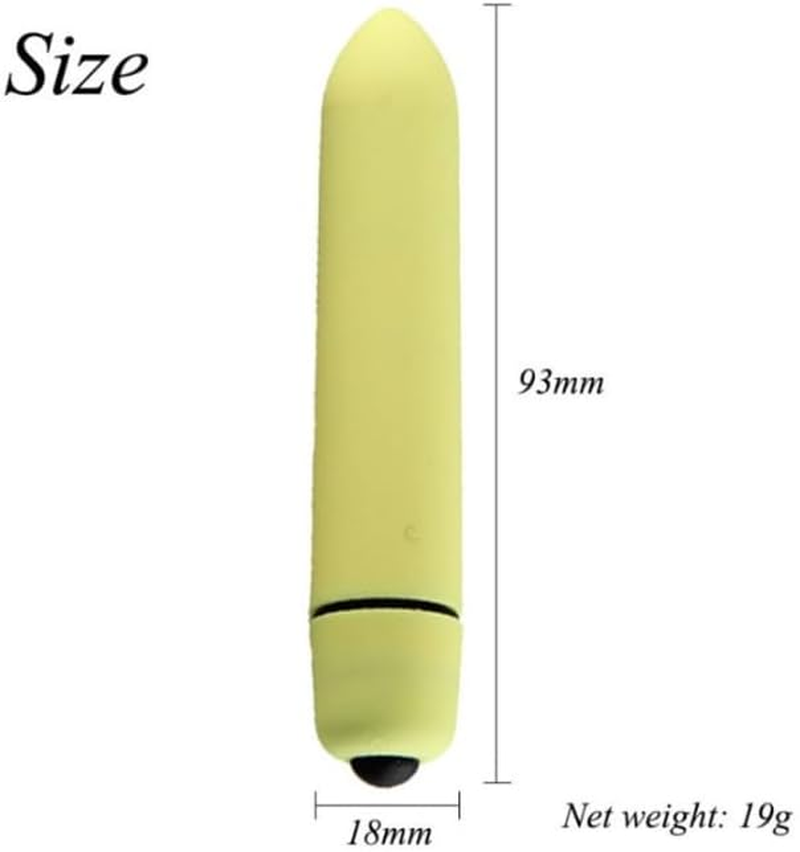 Mini 10-Speed Powerful Electric Bullet Tool Handheld Portable Personal Bullet Massage Stick Female Pleasure Silent Waterproof Bullet Setting Powerful Mini Stick Muscle Foot Massage Tool (Yellow)