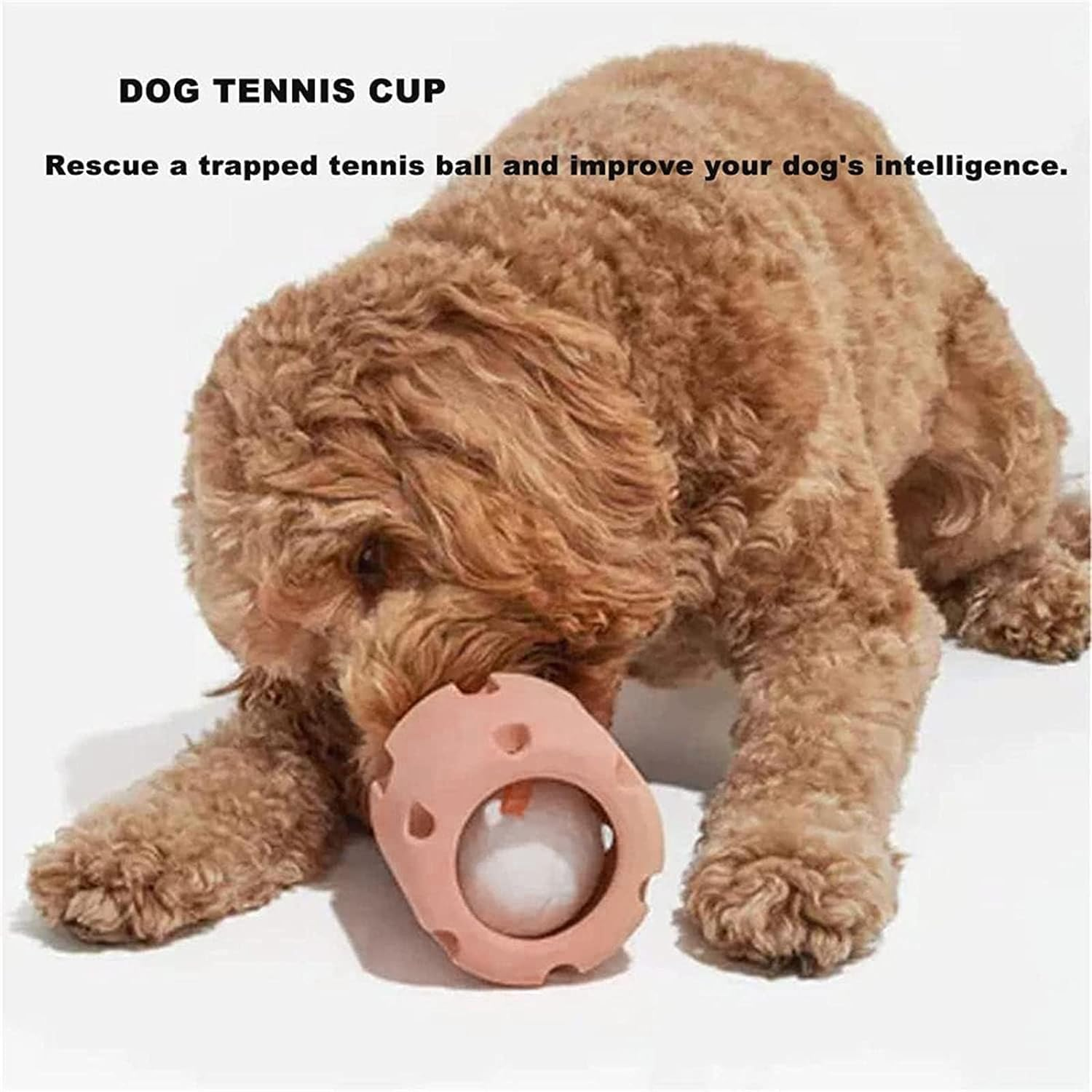Tennis Tumble Dog Puzzle - Wear-Resistant Tennis Ball Tumble Dog Toy | Bite Resistant Dog Puzzle Ball Toy for Indoor Dog Toy Dog Teeth Chew Toy Shwing image number 4