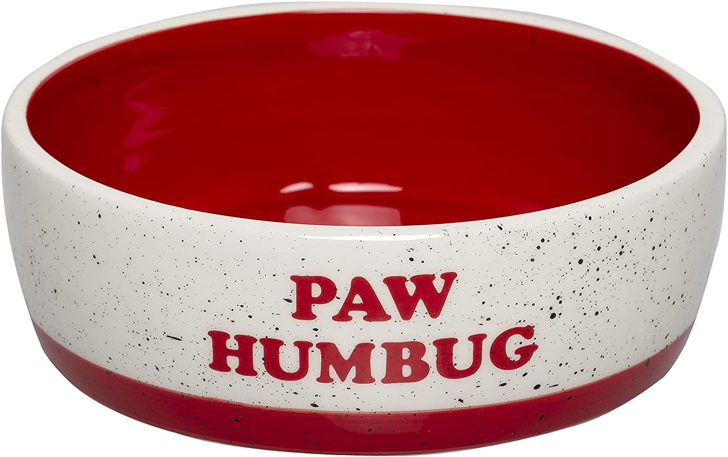 Pearhead Paw Humbug Pet Bowl, Dog Water and Food Dish, Christmas Holiday Dog Pet Bowl, Medium image number 6