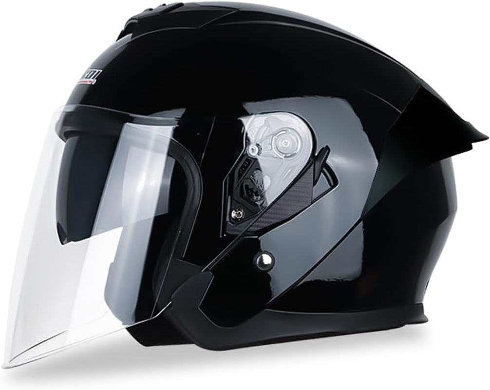 Open Face Motorcycle Helmet ECE Approved Half Casco Fit Men Women ATV Moped Scooter Helmets image number 2