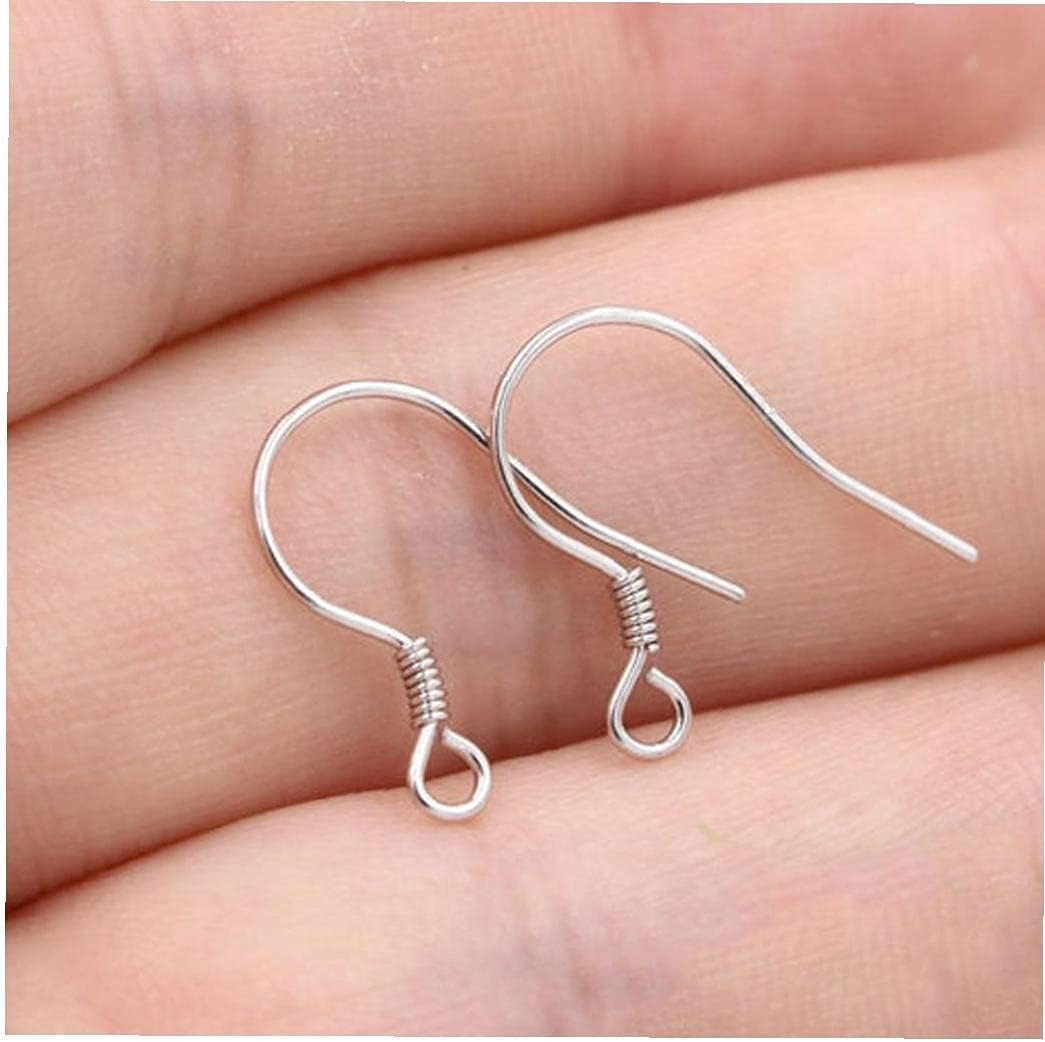 10 Pairs 925 Sterling Silver French Wire Earring Hooks Fish Hook Earrings Sterling Silver Earwires for DIY Jewelry Customize Making for DIY Jewelry Customize Making image number 4