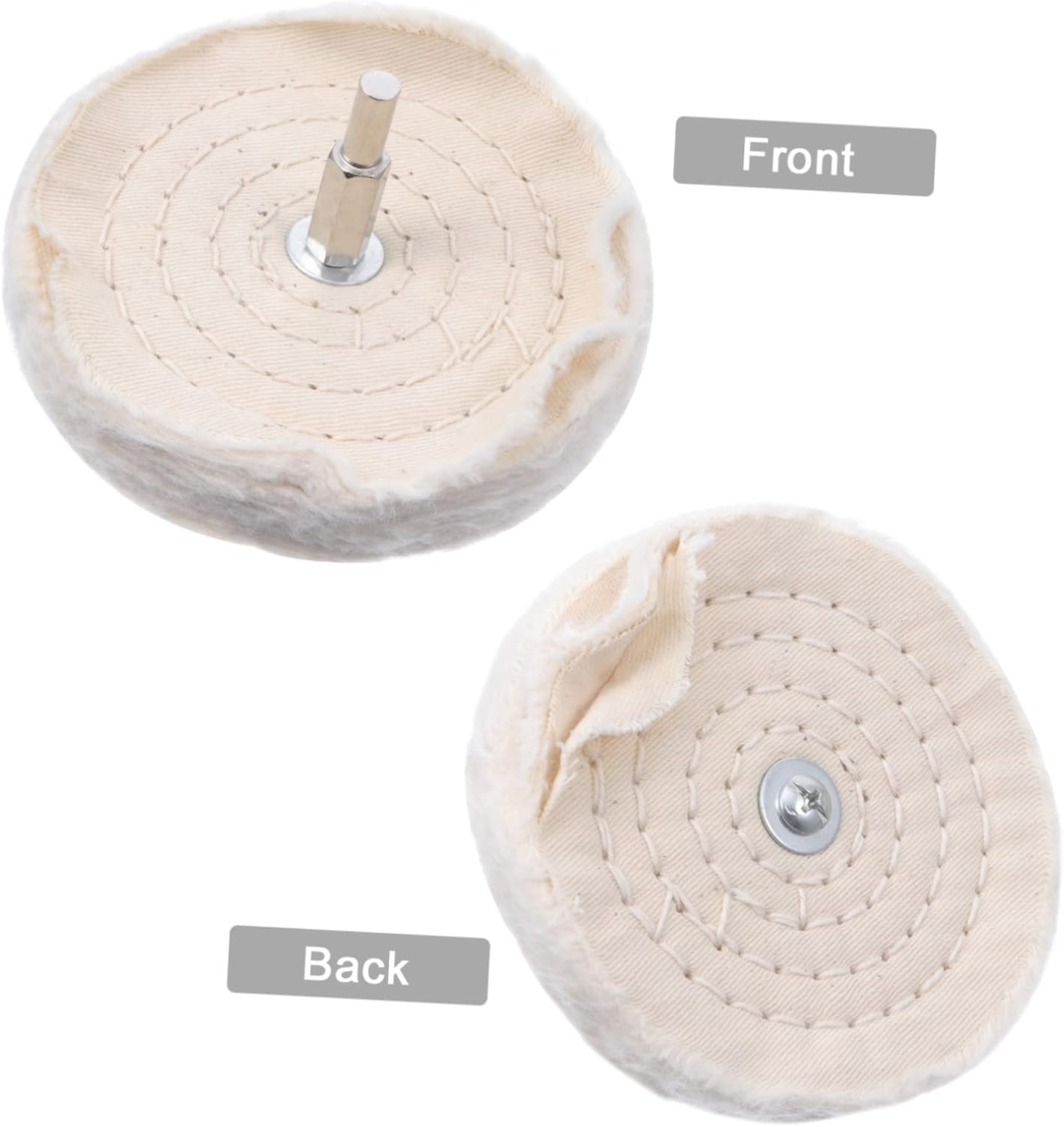 SOESFOUFU Polishing Wheel Set Buffing Mop Kit 3Pcs T-Handle Cotton Polishing Pad Sturdy Soft Buffing Wheel and Waxing with Drill Compatibility image number 5