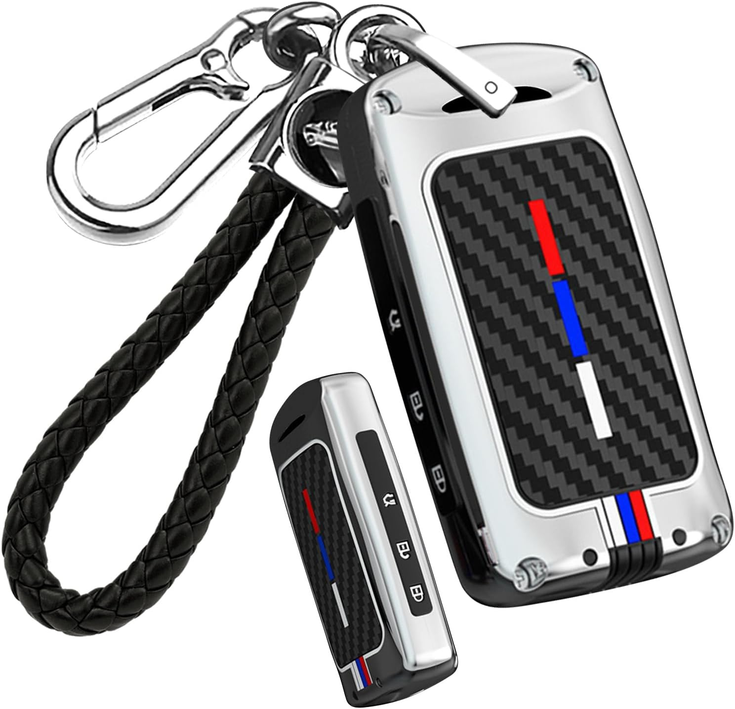 Ontto Luminous Car Key Fob Cover Fit for Mazda 3 6 Alexa CX-5 MX-5 Miata CX-9 CX-30 MX-30 CX-50 CX-90 2019-2025 Key Holder Metal Smart Shell Case Keyring Keychain Auto Styling Accessories