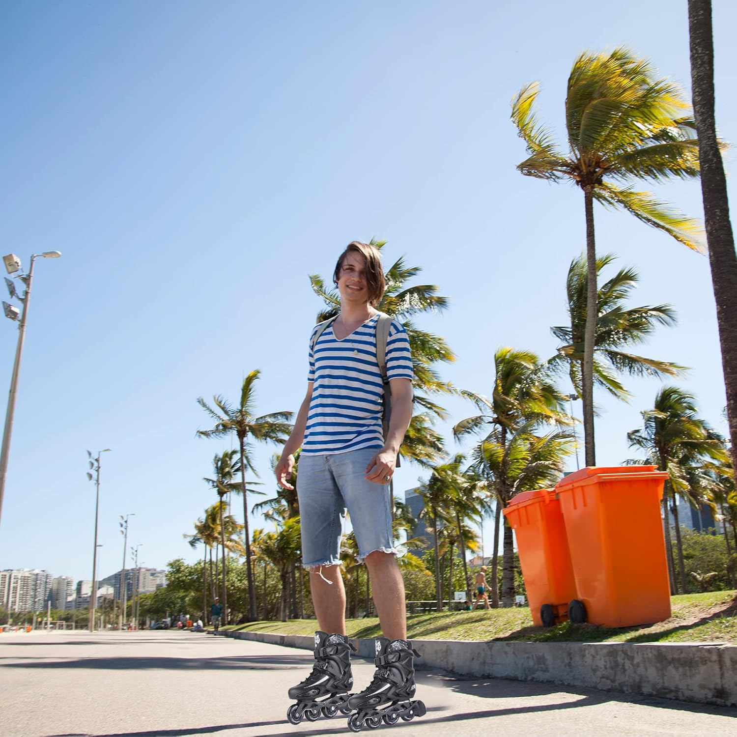 Inline Skates for Women and Men, High Performance Fitness Racing Aggressive Outdoor Inline Speed Skates Unisex image number 2