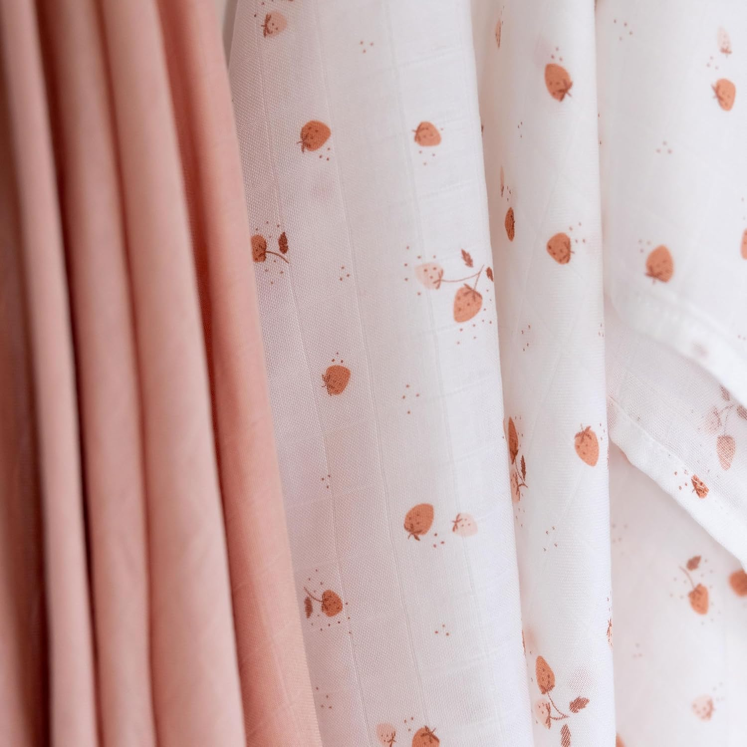 Little Bamboo Muslin Wraps 3Pk - Dusty Rose image number 2