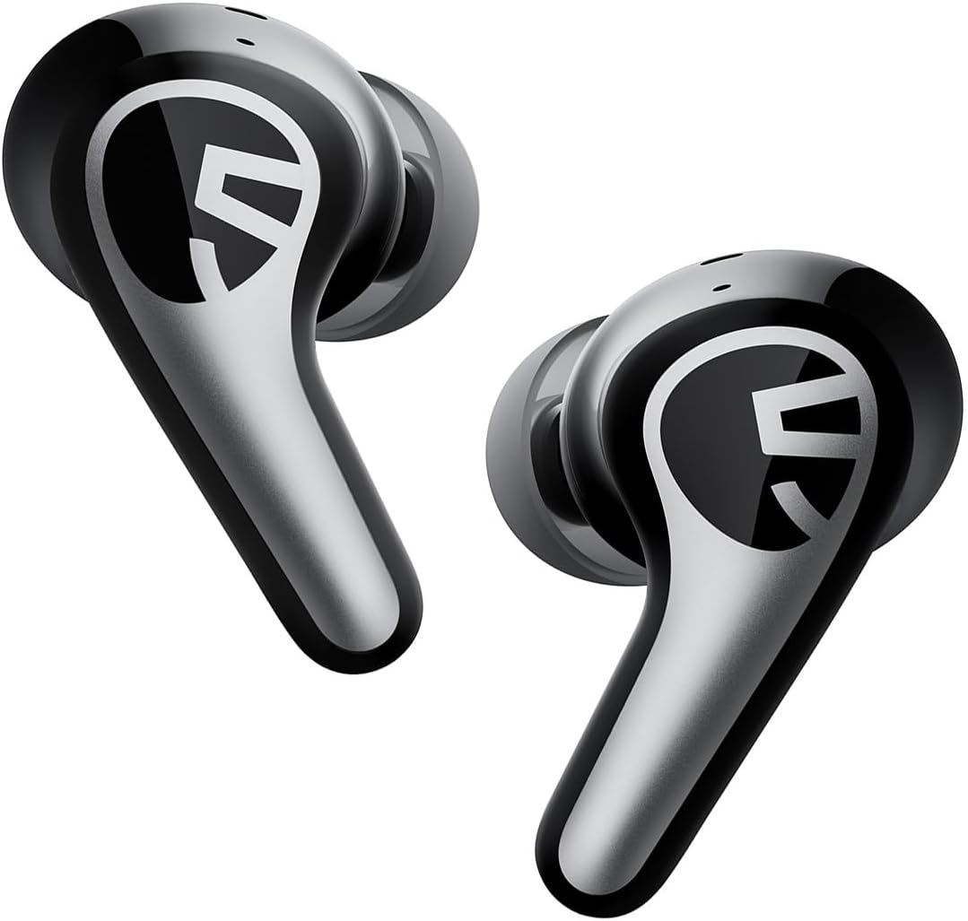 SOUNDPEATS C30 Adaptive Hybrid Active Noise Cancelling Wireless Earbuds, BT 6.0 Headphones with LDAC Hi-Res Audio, 6-Mic Windproof ENC Earphones for Clear Call, 52H, IP54, APP Control, Comfort Fit