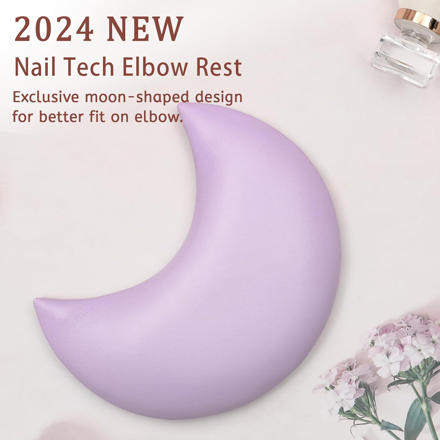 BQAN Nail Tech Elbow Rest, Soft Nail Arm Rest for Nail Tech Elbow Rest Pad Nail Tech Supplies (Purple) image number 3