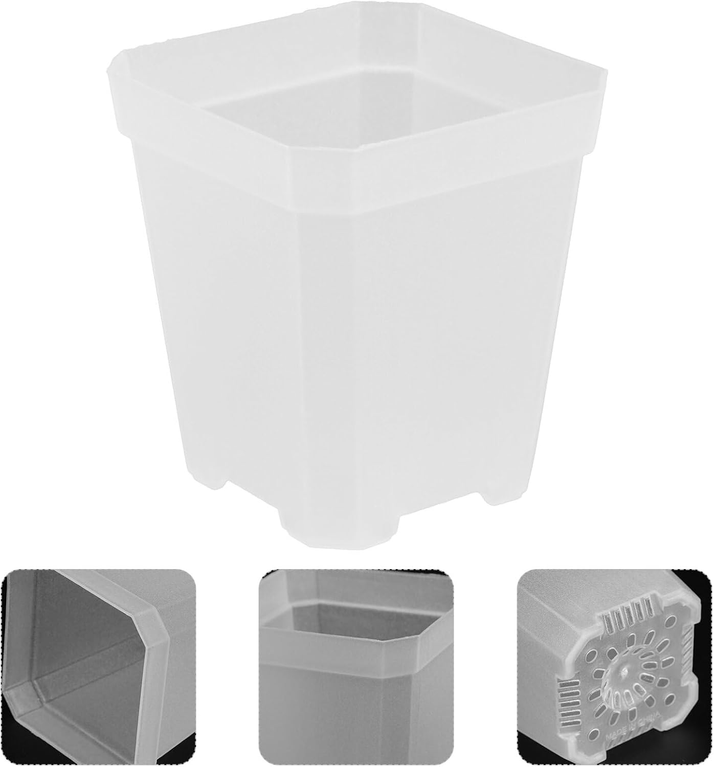 HANABASS 20Pcs Nursery Pots for and Plants Drainage for Optimal Growth and Lightweight for Indoor and Outdoor Gardening image number 3