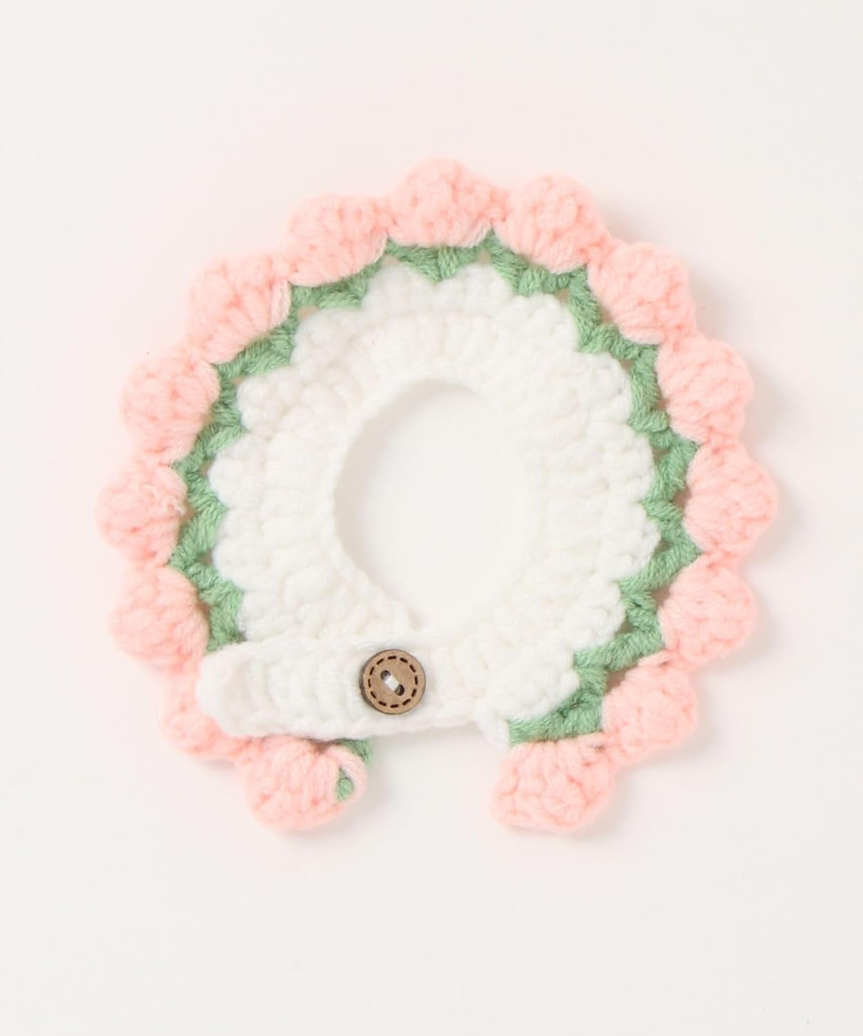 Knit Pet Collar, Pet Collar, Cute, Knit, Flower, Necklace Accessory, for Cats, Cute, Flowers, SNS, Cute, Cute, for Pets, Neck Circumference 5.5-7.9 Inches (14-20 Cm), Soft and Lightly Knitted image number 1
