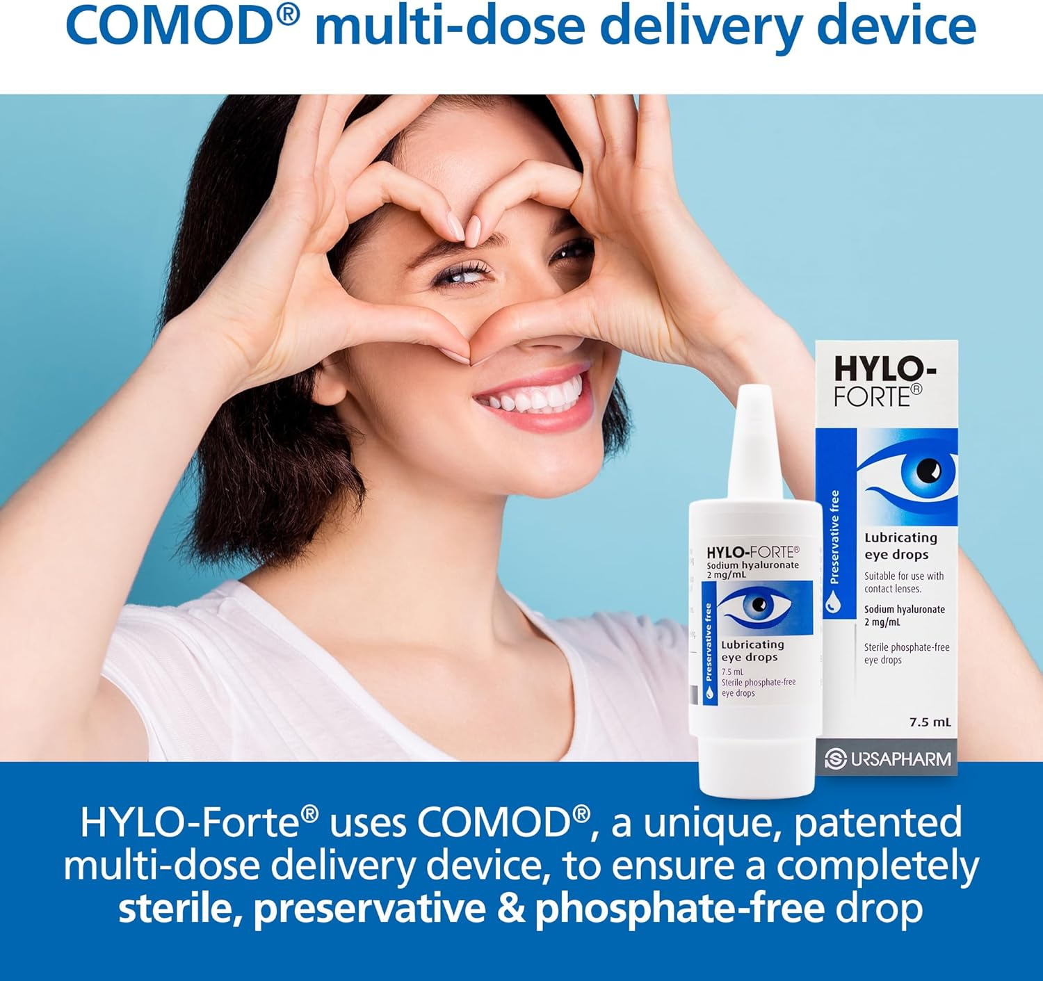 Hylo-Forte Eye Drops - Thick Dry Eye Drops for Severe Dry Eye Treatment. Suitable Post Operative and Contact Lenses Use. Long Lasting Preservative Free, 7.5 Ml image number 4