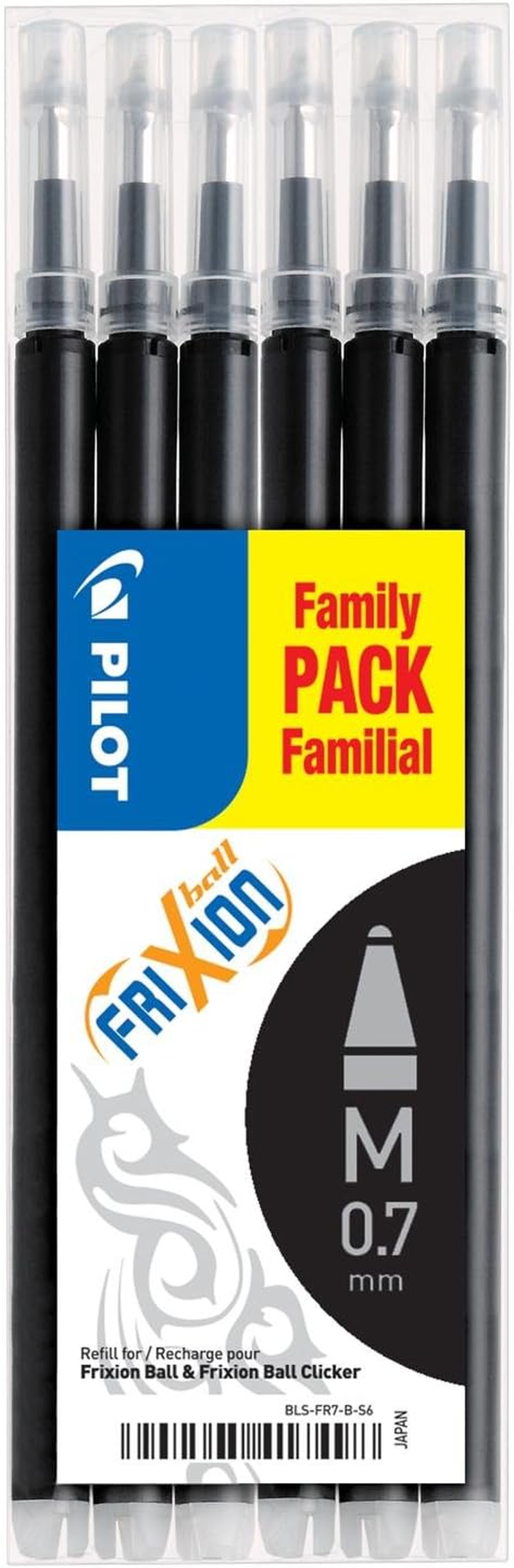 Pilot Frixion Erasable Refill Fine 0.7Mm 3 Pack - Red (BLS-FR7-R-S3)