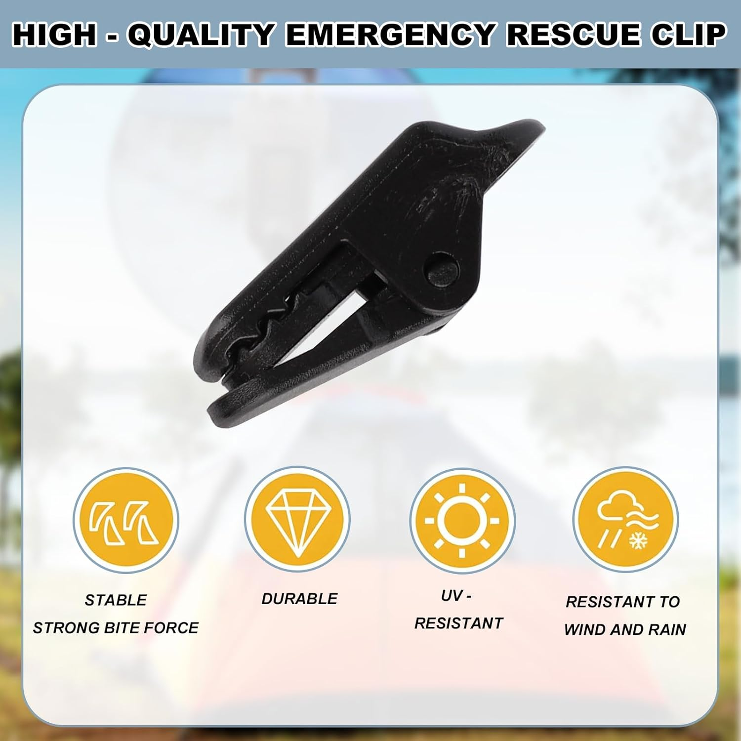 20Pcs Heavy Duty Tarp Clips with 20Pcs D Buckles, Adjustable Waterproof Tarp Clamps Reusable Tarpaulin Clips D-Shaped Hooks for Tents Canopy Boat Pool Cover image number 1