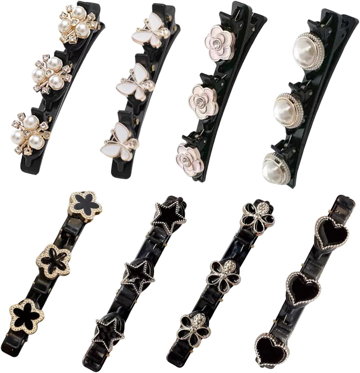 8 Metal Hair Pins, Broken Hair Clips, Fashionable Side Decoration Hairpin, Solid Hair Accessories, Daily Pendulum Collocation image number 4