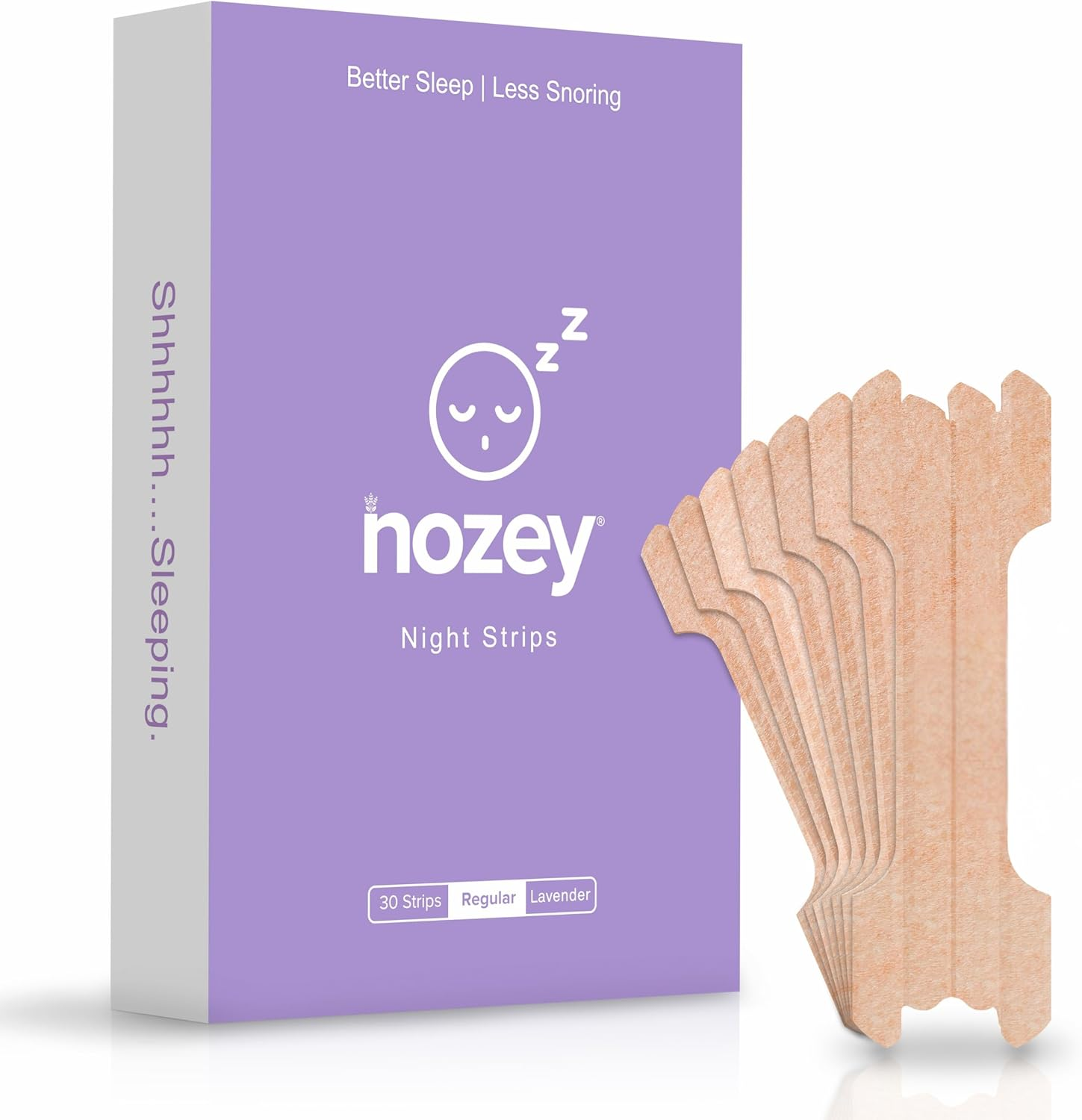 Night Strips &ndash; Lavender (30 Pack) Scented Night Nasal Strips: Gentle Relief for Snoring, Congestion & Mouth Breathing &ndash; Comfort for Sleep, Allergies & Deviated Septum image number 5
