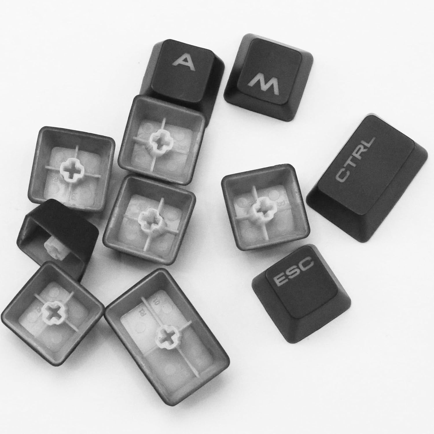 Bestparts Backlit Keycaps Replacement for Corsair K70 LUX RGB Rapidfire K65 K95 Mechanical Gaming Keyboard 104 Keys, WASD, Direction Keys, Ctrl Key (A Whole Set) image number 1