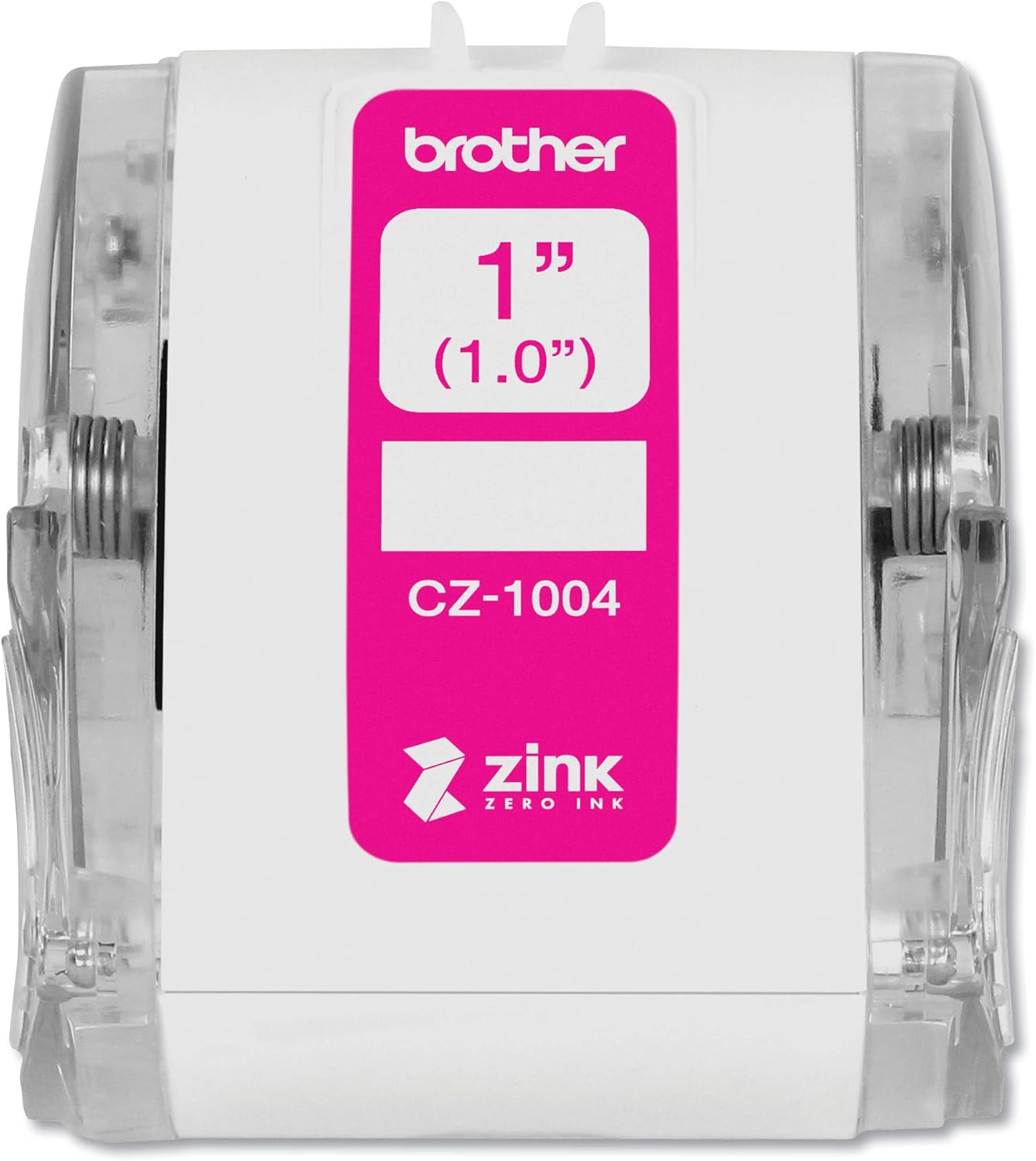 Brother Genuine CZ-1004 Continuous Length 1&rdquo; (1.0&rdquo;) 25 Mm Wide X 16.4 Ft. (5 M) Long Label Roll Featuring Zink Zero Ink Technology image number 2