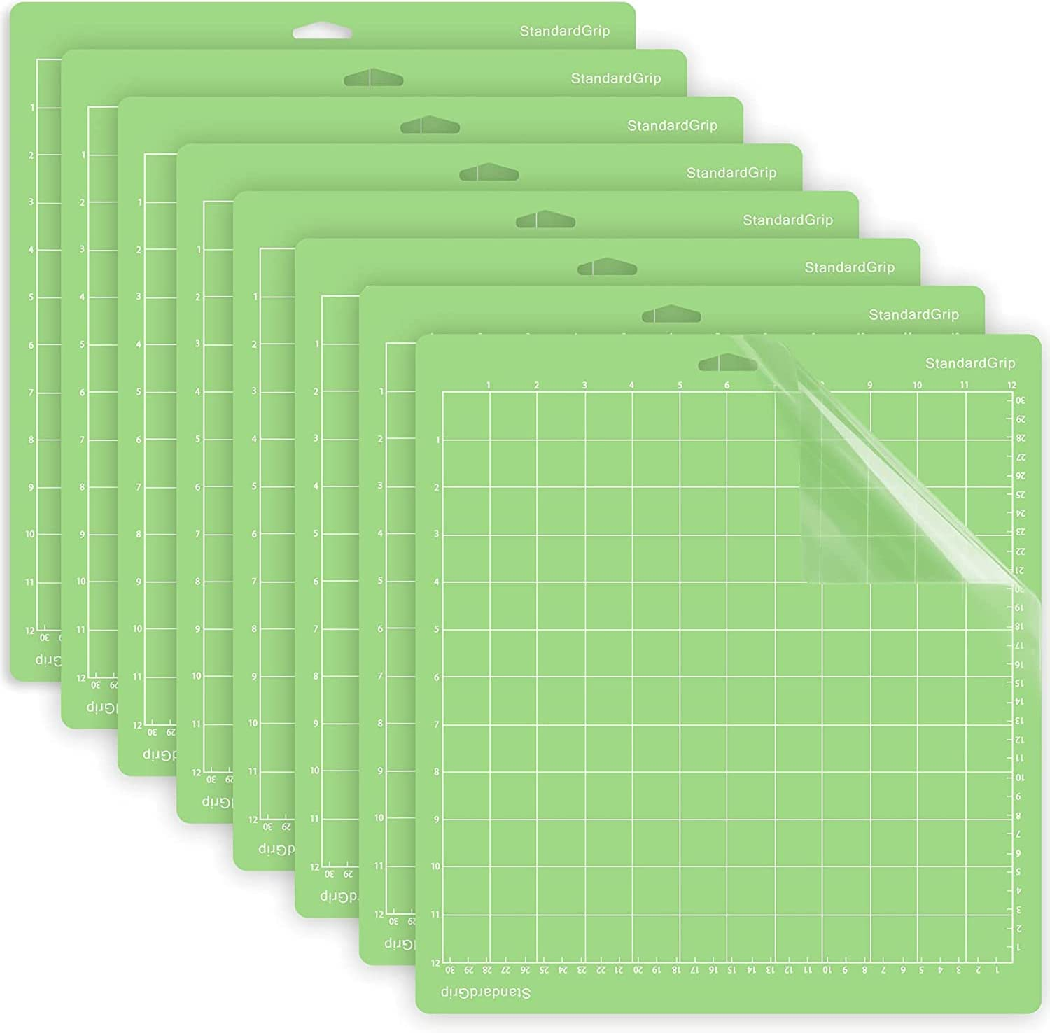 Cutting Mat for Cricut 8 Pack 12X12 Inch Standardgrip Adhesive Sticky Non-Slip Durable Mat for Cricut Explore One/Air/Air 2/Maker Cut Mats Replacement Accessories (Green 8Pack) image number 6