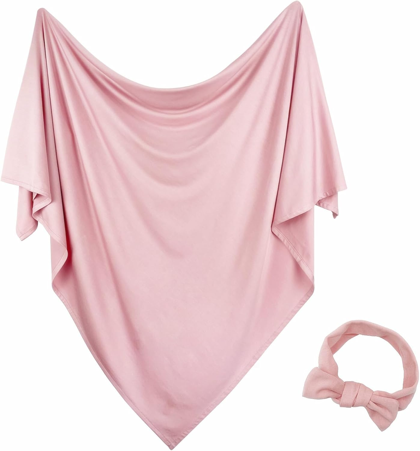 Newborn Swaddle Blanket with Hat Set Baby Swaddle Set Hospital Receiving Blankets for Girls Boys(Sage,35"*35")