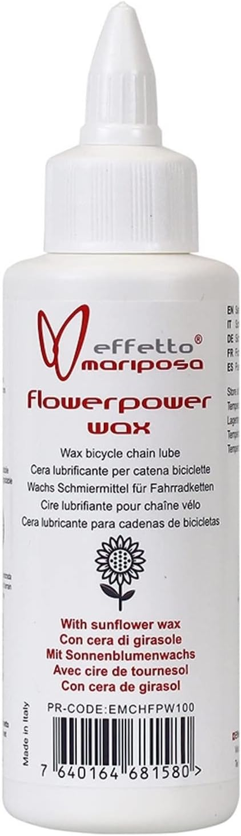 Effetto Mariposa Flower Power Wax Drip Bicycle Chain Lube 100 Ml Bottle image number 5