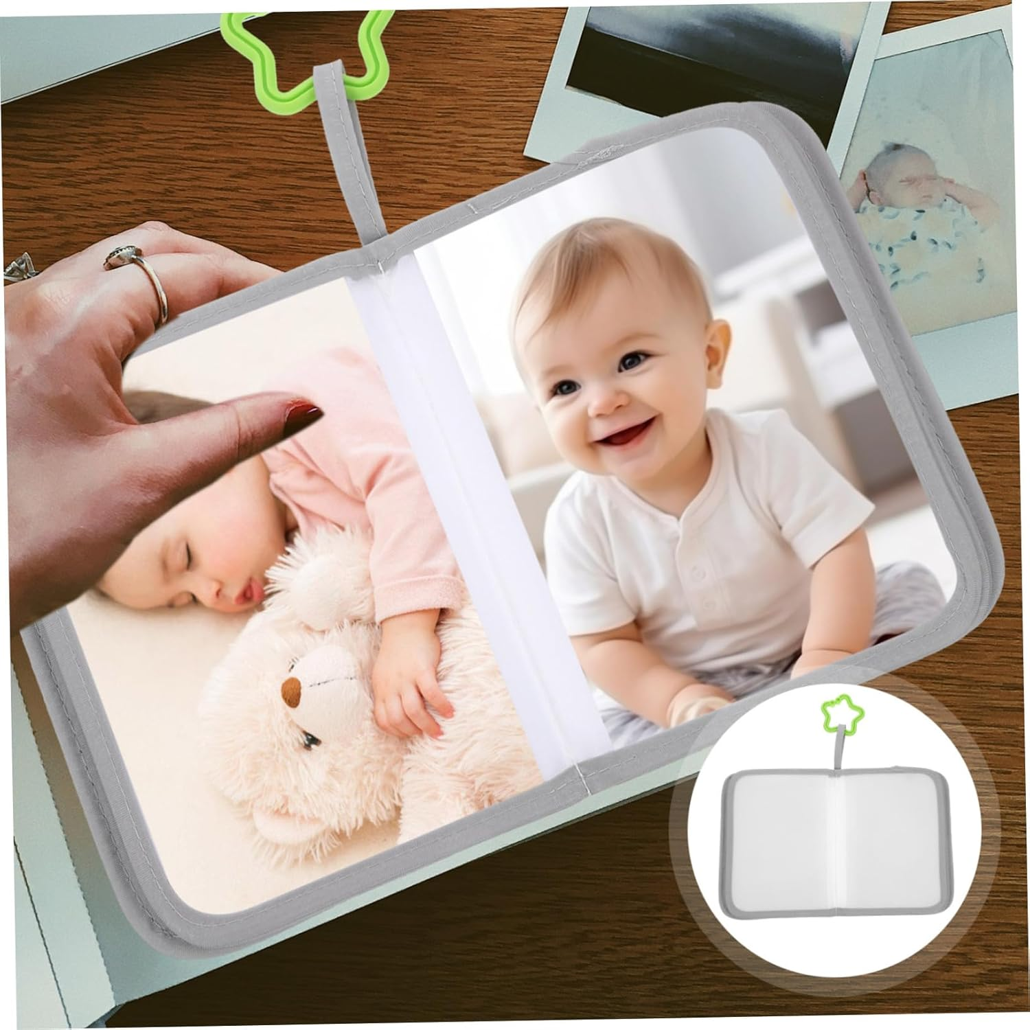 Kisangel Cloth Photo Album Soft Growth Record Book Boy Girl Memory Album for Parent-Boy Girl Photos Newborn Keepsake image number 2