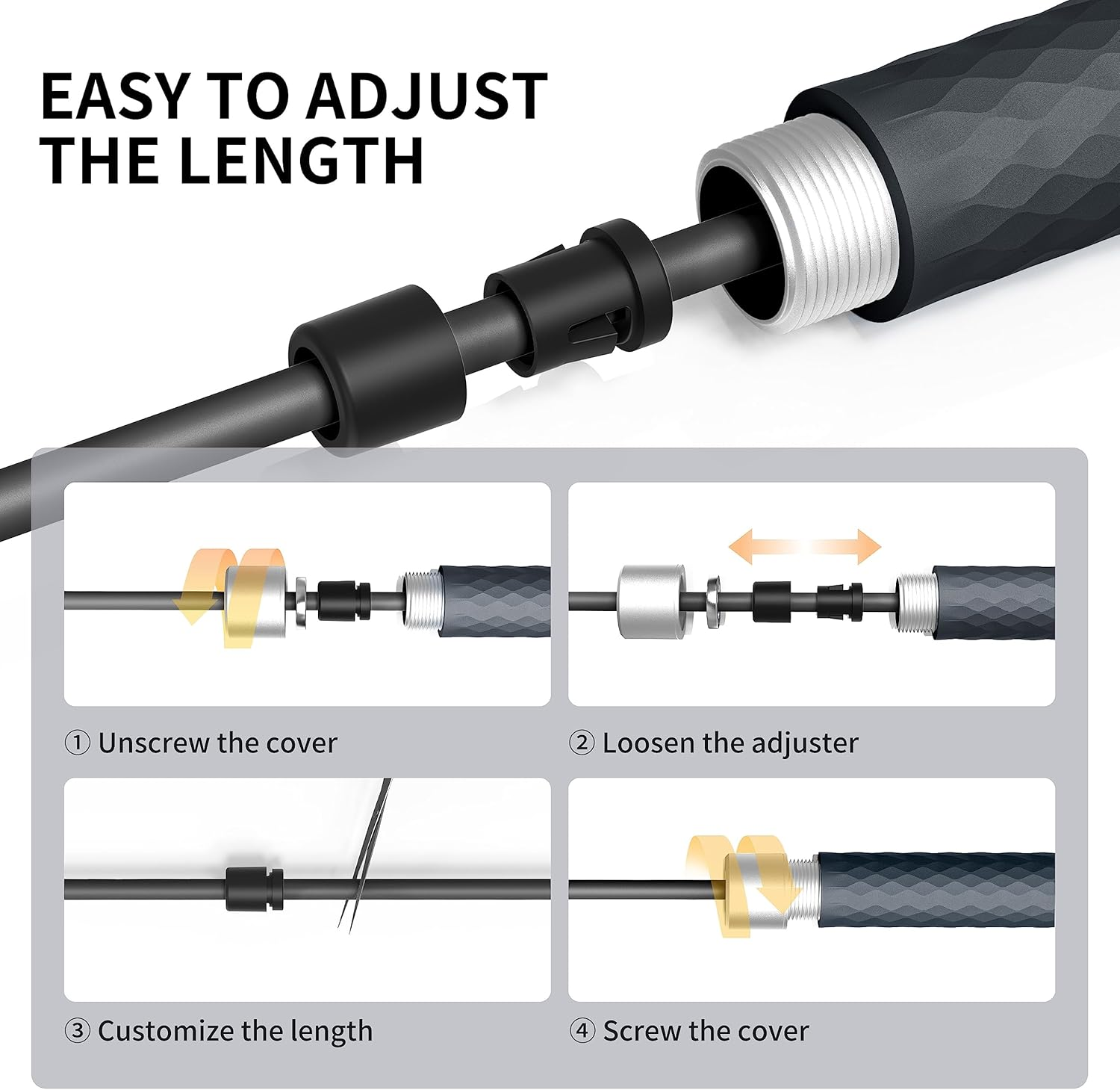 PROIRON Skipping Rope Double Weighted Jump Rope 360&deg; Swivel Ball Bearings Tangle-Free Double Fat Burning with Aluminum Handle Weighted Jumping Rope for Endurance Weight Lose Crossfit MMA Cardio & Workouts image number 3