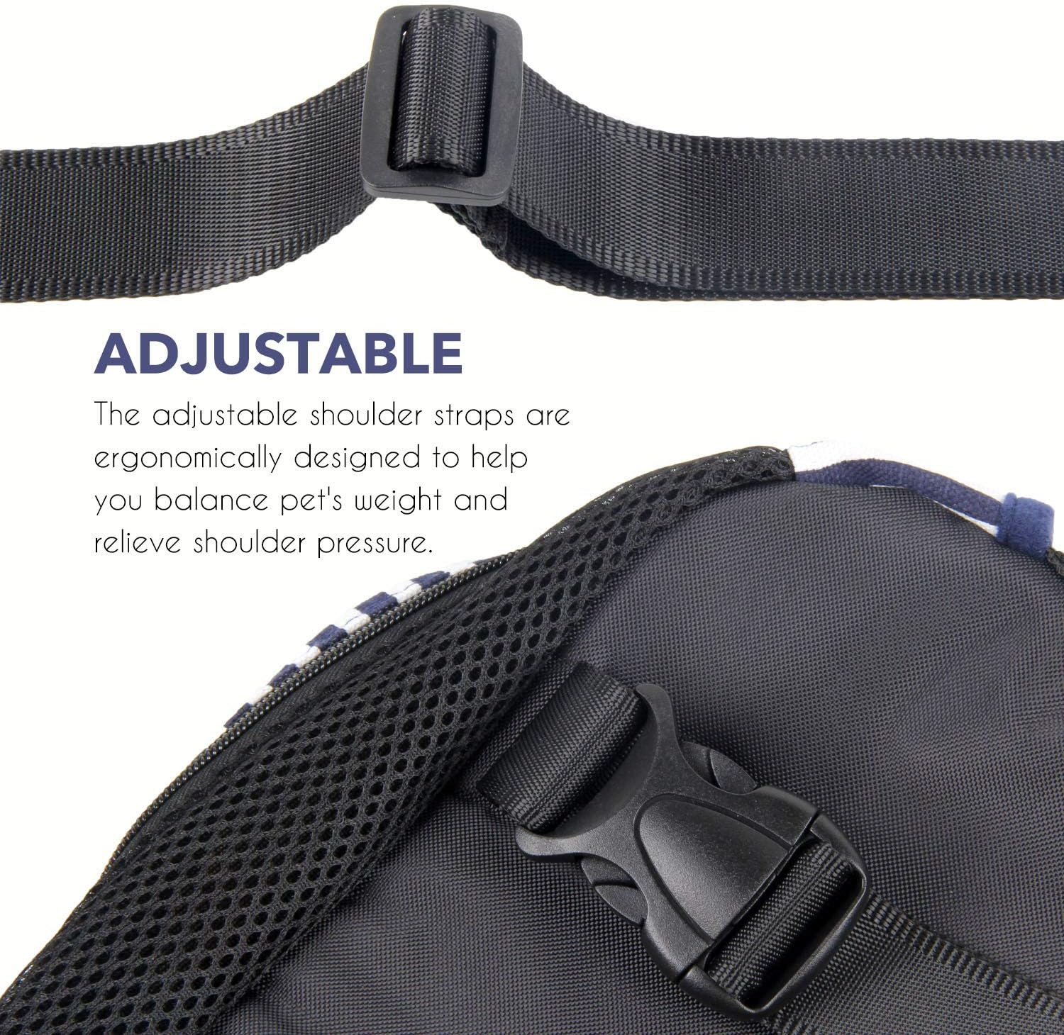 Dog Carrier Comfortable Legs Out Front Pet Carrier Backpack Cat Puppy Tote Holder Bag with Shoulder Strap and Sling for Outdoor Hiking Camping Cycling image number 2