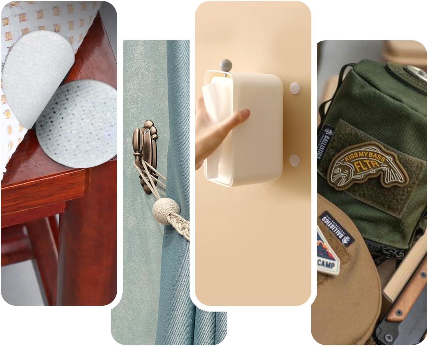 1000Pcs Velcro Dots,15Mm White round Glue Dots, Double-Sided Adhesive Hook and Loop with Self-Adhesive Backing, Suitable for Handicrafts, Schools, Homes, and Offices image number 5