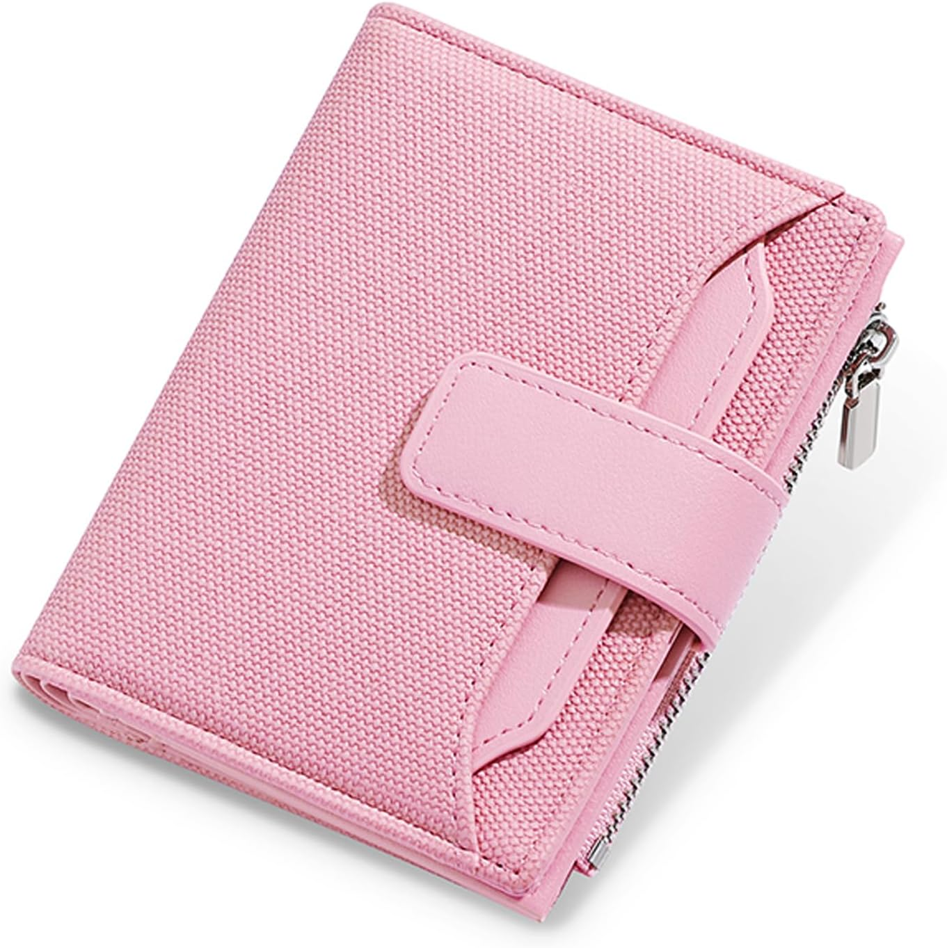 Ksriylm Wallet Women Small Wallet for Women Genuine Leather Bifold Compact RFID Blocking Card Holder for Women with Zipper Coin Pocket 4 ID Windows,Purple image number 1