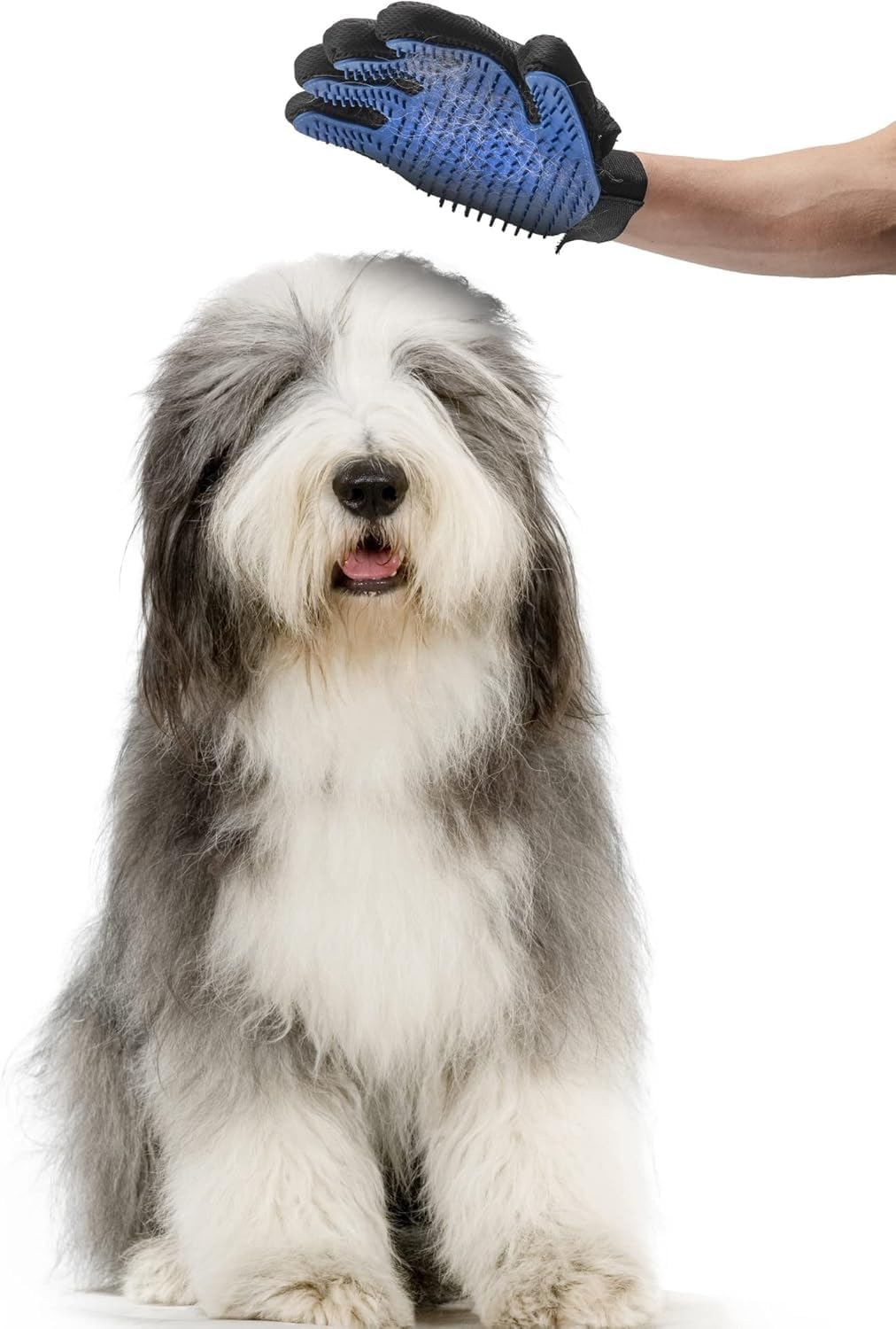 2-In-1 Pet Grooming Gloves Set for Dogs & Cats, Dual Hand De-Shedding Brush Gloves, Hair Removal & Cleaning Tool for Shedding Control, Soft & Reusable