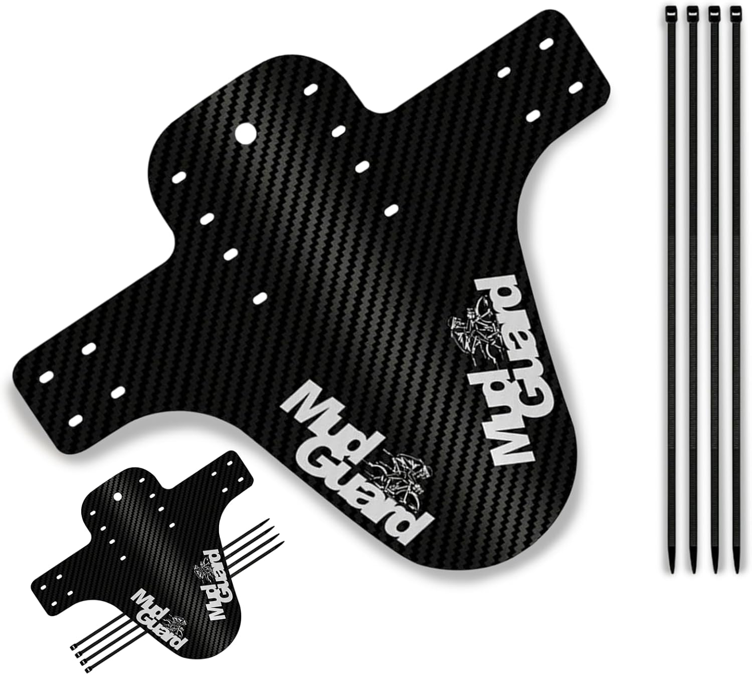 1 Pair Bike Fender - MTB Mountain Bike Mud Guard Bicycle Fenders Front & Rear Compatible for 26",27.5",29" plus Size and Fat Bicycle Dirt Guard, Bike Accessories image number 3