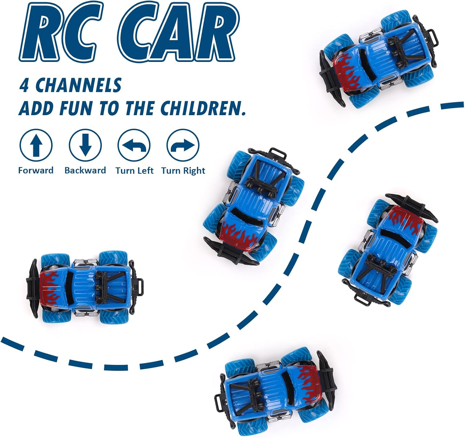 REMOKING Remote Control Car Toys for 3-6 Year Old Boys Girls, 1:43 Scale Mini RC Car with Recharged Battery,Toddler Toys Truck Birthday Gifts for Kids Age 3+