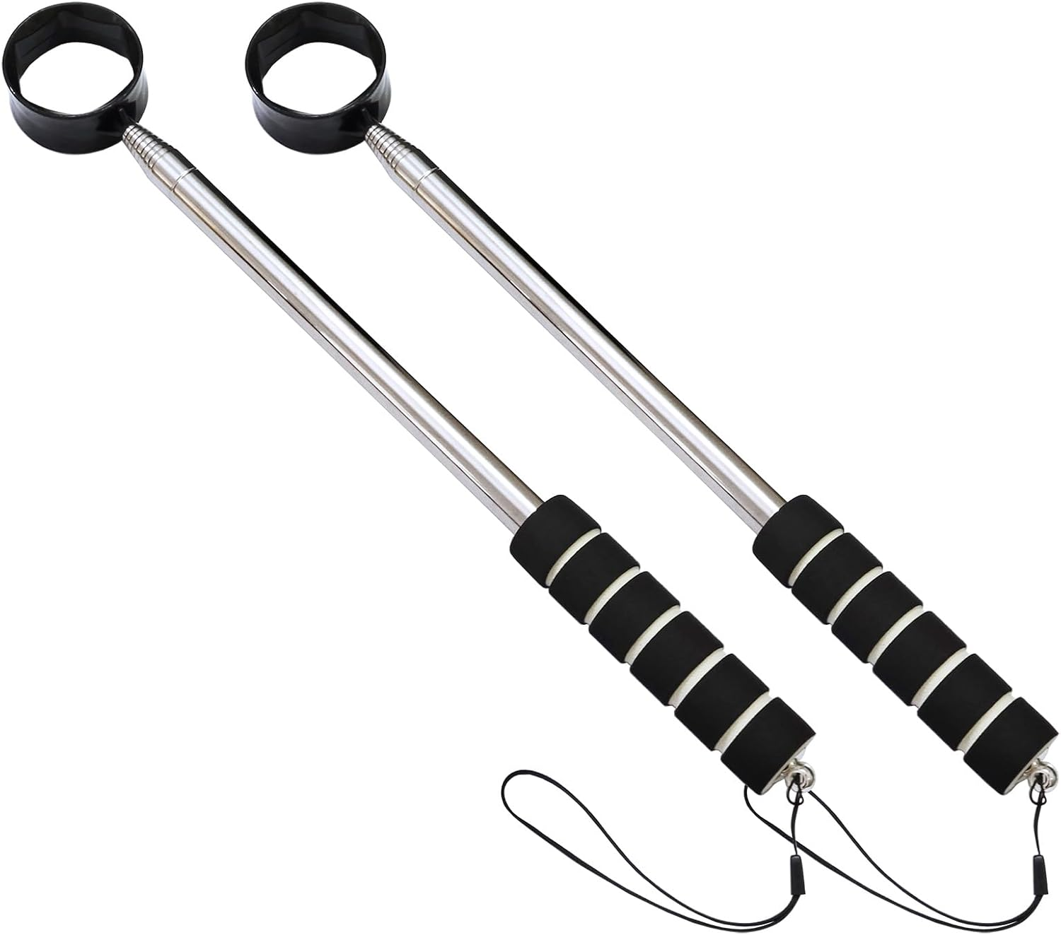 9 Feet Aluminum Alloy Golf Ball Retriever Telescopic Black for Water Golf Ball Picker Grabber Golf Accessories image number 5