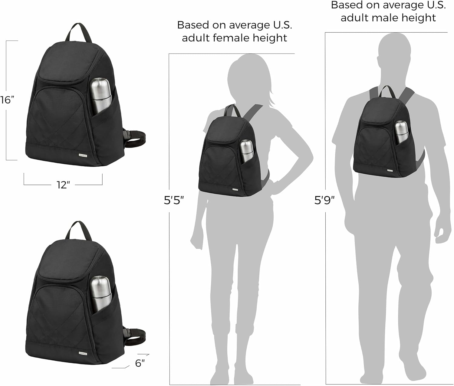 Travelon anti Theft Classic Backpack - Midnight image number 6