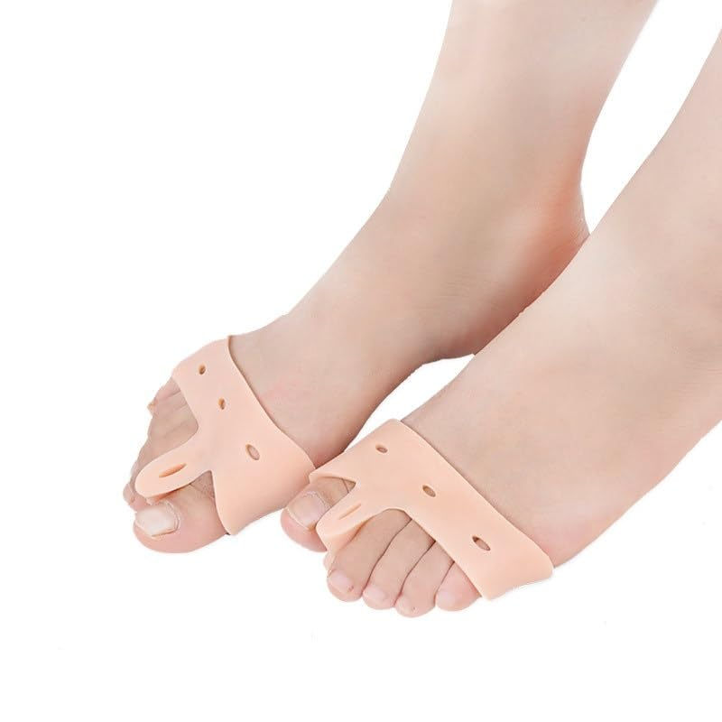 Toe Separator, Toe Spacers for Sthletes, Toe Separator Hallux Valgus, Toecorrectors, Toe Stretcher, Suitable for Bunion and Overlapping Toes Realign Crooked Toes (Skin Colour, One Size)